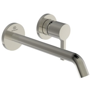 IDEAL STANDARD JOY LAVABO MISCELATORE MONOCOMANDO A PARETE C/2 PIASTRE CIRCOLARI E BOCCA DA 220MM