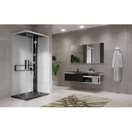 NOVELLINI GLAX 2 2.0 A 100X80 CABINA MULTIFUNZIONE APERTURA 2 ANTE SCORREVOLI