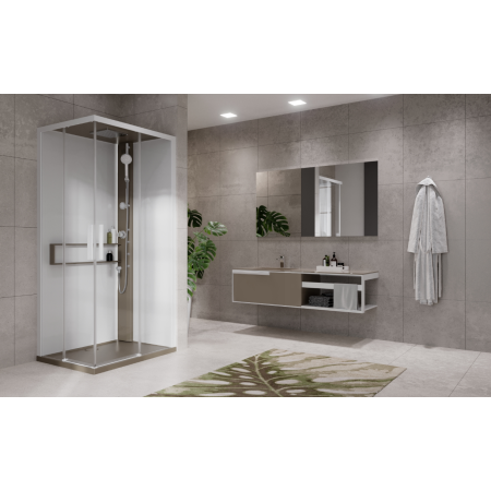 NOVELLINI GLAX 2 2.0 A 100X80 CABINA MULTIFUNZIONE APERTURA 2 ANTE SCORREVOLI