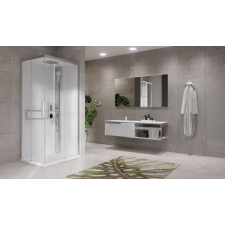 NOVELLINI GLAX 2 2.0 A 100X80 CABINA MULTIFUNZIONE APERTURA 2 ANTE SCORREVOLI