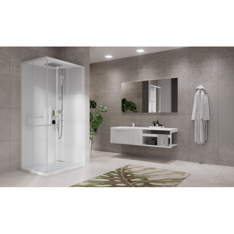 Montaggio Cabina Doccia Novellini.Novellini Spa Glax 2 2 0 A 100x80 Cabina Multifunzione Apertura 2 A