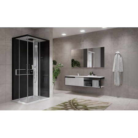 NOVELLINI GLAX 2 2.0 A 100X80 CABINA MULTIFUNZIONE APERTURA 2 ANTE SCORREVOLI