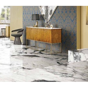 REX CERAMICHE LES BIJOUX CALACATTA ALTISSIMO BLANC GLOSSY 60X120 RETTIFICATO 9mm