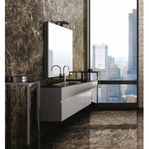 REX CERAMICHE LES BIJOUX MARRON IMPERIAL GLOSSY 60X120 RETTIFICATO 6mm